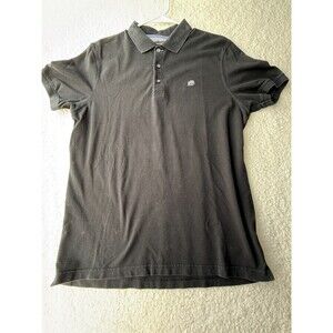 Banana Republic Shirt Mens Large Black Knit Short Sleeve Standard Fit Elephant